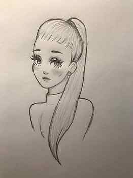 Cute girl drawing, girl pencil drawing HD phone wallpaper