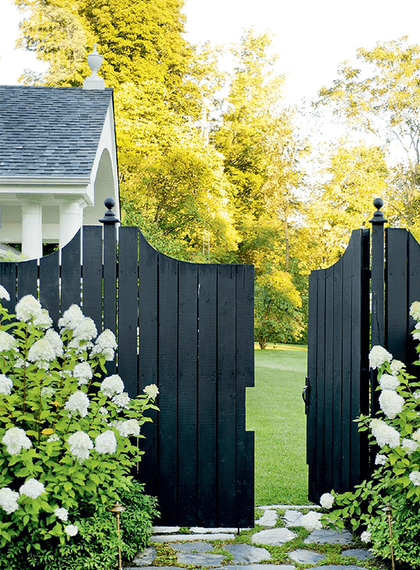 Black Gated Fence