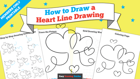 Printables thumbnail: How to Draw a Heart Line Drawing