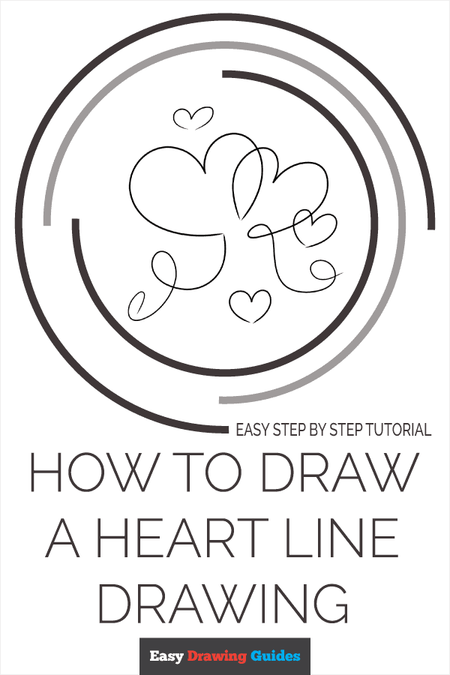 How to Draw a Heart Line Drawing Pinterest Image