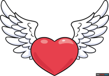 How to Draw a Heart with Wings Featured Image