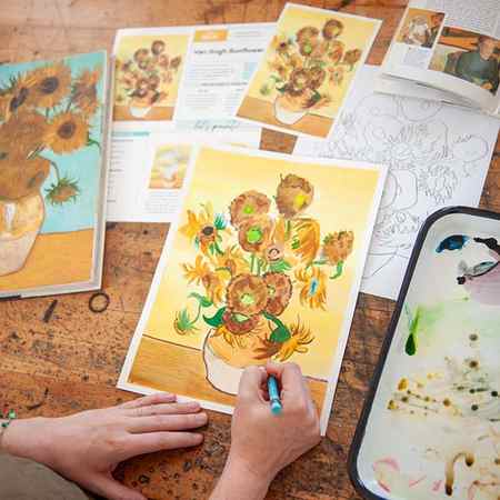 Van Gogh Sunflowers Watercolor Project