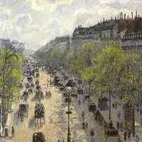 Boulevard Montmartre Spring by Camille Pissarro