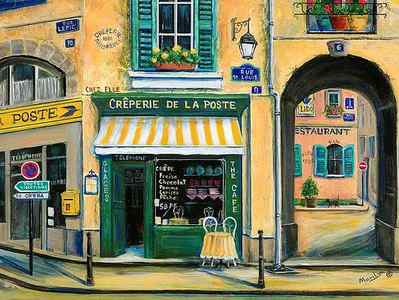 Wall Art - Painting - French Creperie by Marilyn Dunlap
