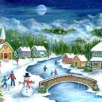 Winter Village by Marilyn Dunlap