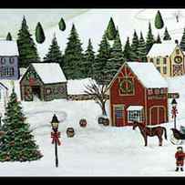 Christmas Valley Village by David Carter Brown