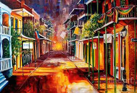 Wall Art - Painting - Twilight in New Orleans by Diane Millsap
