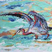Blue Heron Hunting by Jyotika Shroff