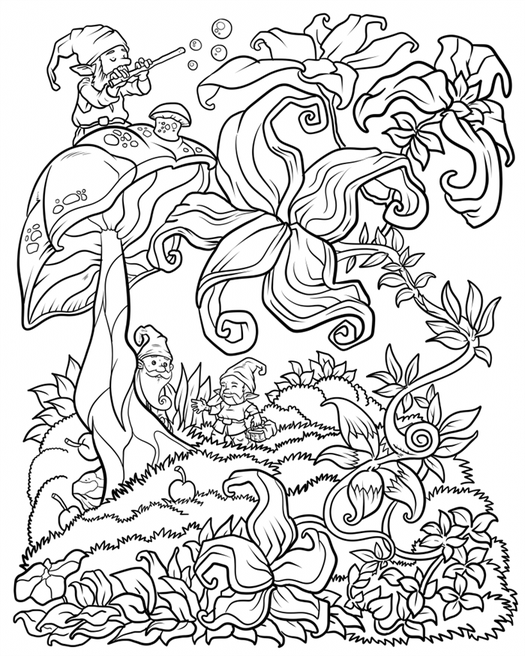 Forest Floral Coloring Pages For Adults