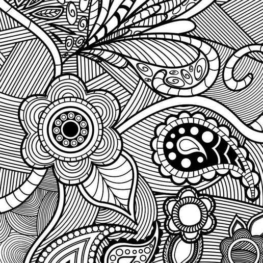 Floral Pattern Coloring Pages For Adults