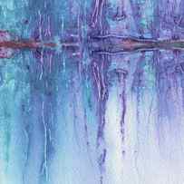 Purple Reflections Abstract Watercolor by Irina Sztukowski