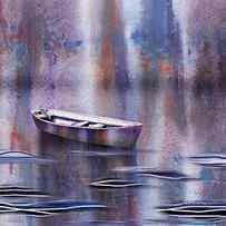 Ripples On The Water Peaceful Lake Watercolor by Irina Sztukowski