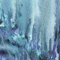 Under The Sea Mystery Blue And Purple Watercolor by Irina Sztukowski