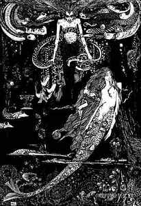 Wall Art - Drawing - I know what you want said the sea witch, illustration for The Little Mermaid by Harry Clarke
