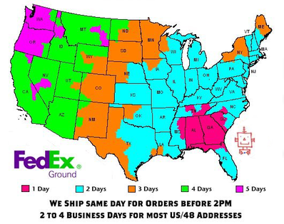 Shipping Map - PopTopToys.com