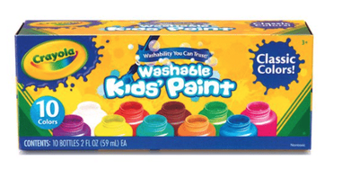 Crayola Washable Kids' Paint Set, 10-Colors 