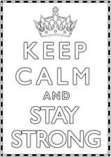 Coloring Keep Calm and stay Strong