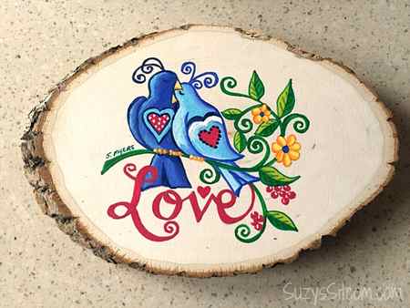 love birds words to live by painting diy12