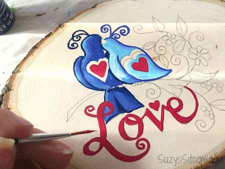 love birds words to live by painting diy7