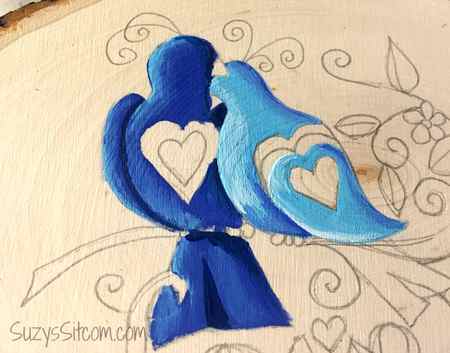 love birds words to live by painting diy6