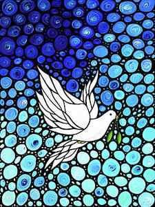 Wall Art - Painting - Peaceful Journey - White Dove Peace Art by Sharon Cummings