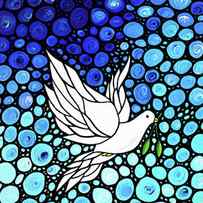 Peaceful Journey - White Dove Peace Art by Sharon Cummings
