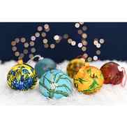 Glitter Christmas bauble Vincent van Gogh - Irises