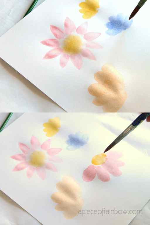 painting watercolor flowers colorful bouquet 