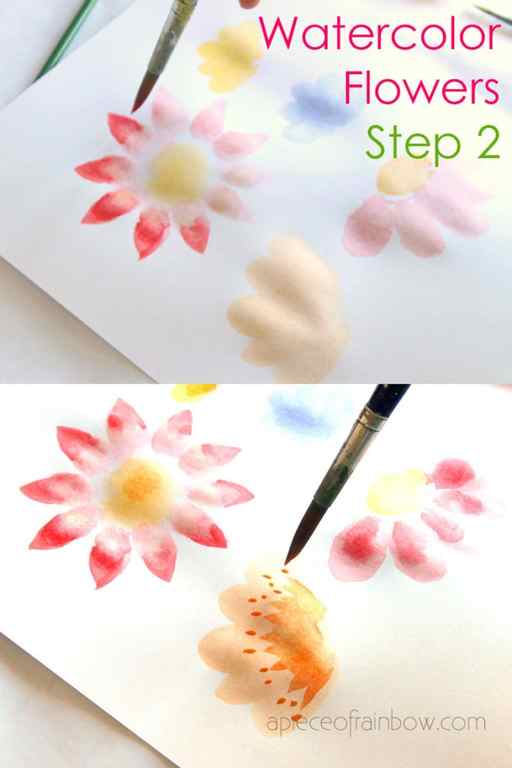 easy watercolor flowers 