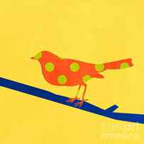 Orange Bird by Linda Woods