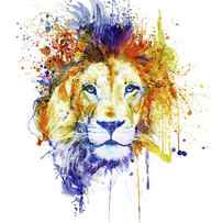 Splattered Lion by Marian Voicu