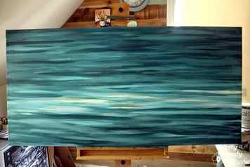 learn to paint an abstract sea