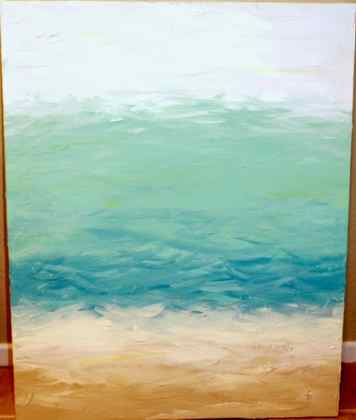 diy abstract sea painting