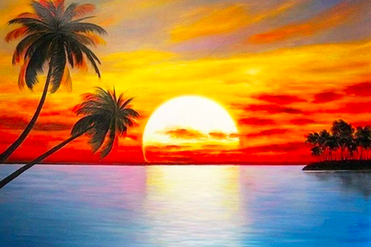 Easy Landscape Painting Ideas for Beginners, Easy Seascape Painting Ideas for Beginners, Easy Acrylic Painting Ideas, Simple Landscape Painting Ideas, Easy Sunrise Paintings, Easy Sunset Paintings