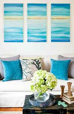 DIY Ocean Triptych Tutorial by Tara Dennis