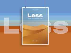 Less Stuff more meaning beauty canva canvas canvas art canvas print canvas wall art canvasart clean colorful desert empty flyer poster poster a day poster art poster design posters