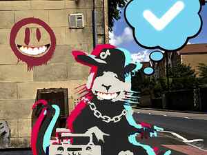 Banksy Graffiti DiPleinized - Tiksy 014 banksy creative canvas digital diplein douyin painting tiktok 抖音