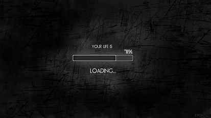Your Life is loading text, black, minimalism, humor, simple background HD wallpaper