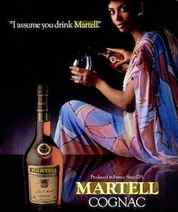 Martell cognac ad in the December 1983 issue of Ebony magazine.