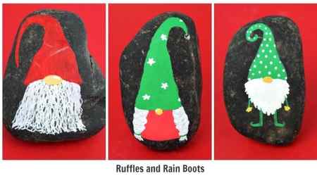 How to paint cute Christmas gnomes with a step by step tutorial makes this craft easy.