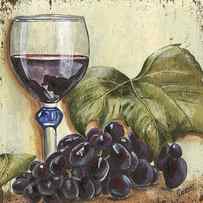 red wine and grape leaf by Debbie DeWitt