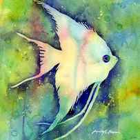 Angelfish I by Hailey E Herrera