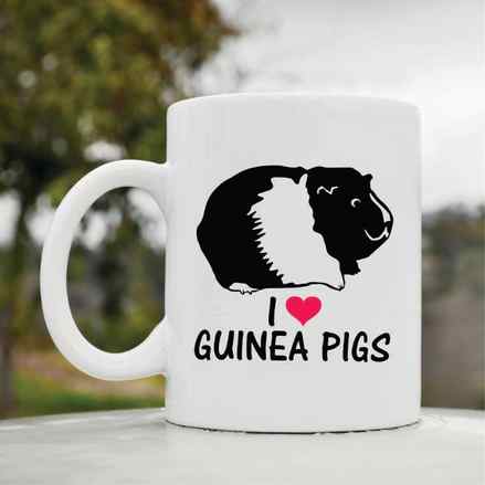 i love guinea pigs coffee cup art