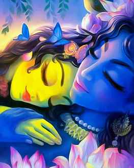 Lord Krishna Painting, Radha Krishna Art HD phone wallpaper
