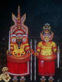 Sree Muthappan painting. Buddha painting canvas, Hamsa hand art, Painting HD phone wallpaper