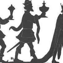 Silhouette of Three Kings by English School