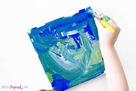 Tape or sticker resist paintings that kids can make for Father