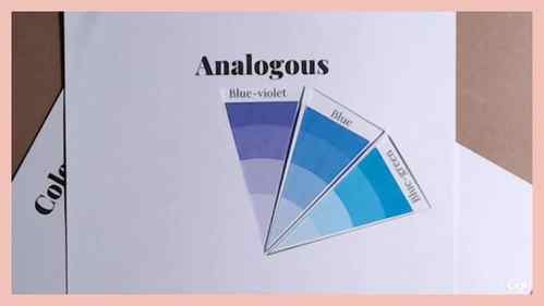 analogous color scheme on color wheel: blue, blue-violet, blue-green