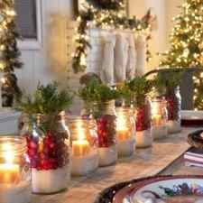 Simple Cranberry and Pine Centerpieces