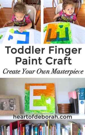 Looking for toddler finger paint ideas? Try this fun toddler finger painting craft! Heart of Deborah